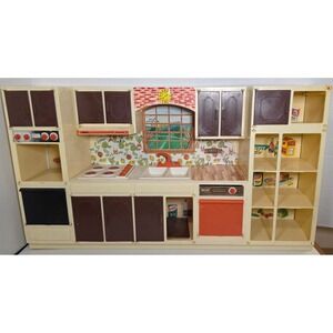 1970s Wolverine Sunny Suzy Modern Kitchen Doll Playset Large AS IS Incomplete